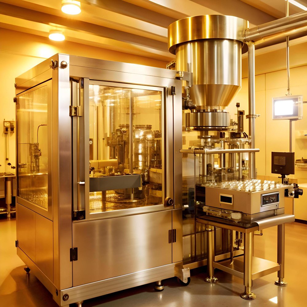 Home Industrial stainless steel bottling machine in a factory