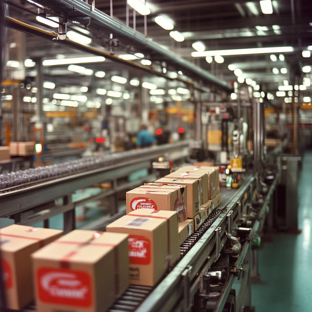 Home automated packaging lines in a factory